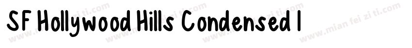 SF Hollywood Hills Condensed Italic字体转换